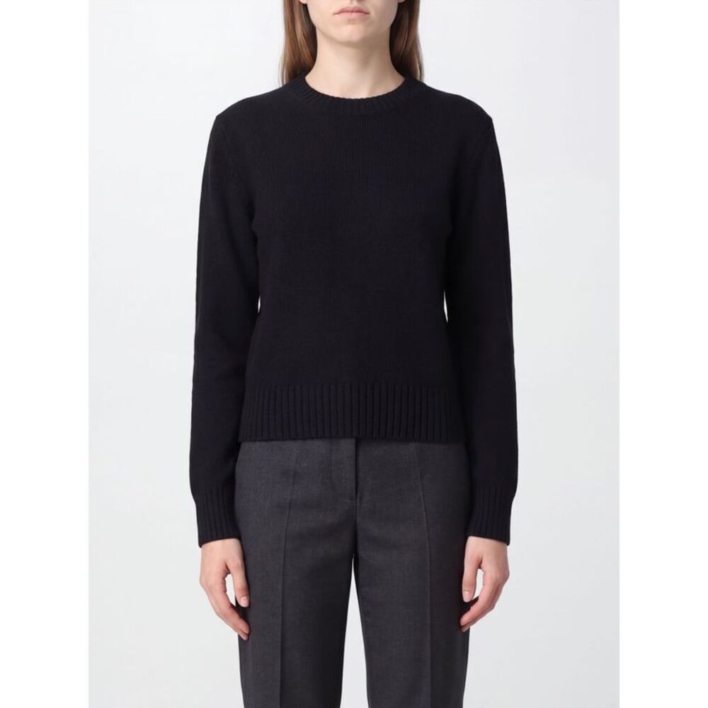 Ami Paris Women Wool And Cashmere Crew Neck Jumper Ami Paris With Ribbed Trims